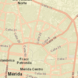 Mérida Street Map