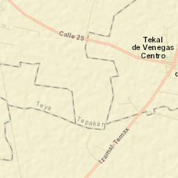 Tekal de Venegas Street Map