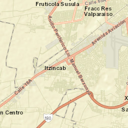 Itzincab Palomeque Street Map