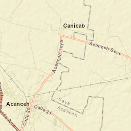 Acanceh Street Map