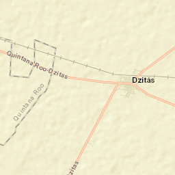 Dzitás Street Map