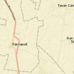 Yaxcopoil Street Map