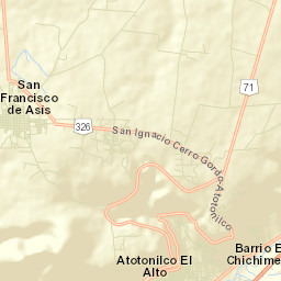 Agua Fría Street Map