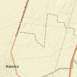 Halachó Street Map