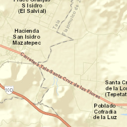 Santa Cruz de la Loma (Tepetates) Street Map