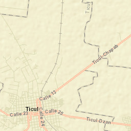 Ticul Street Map