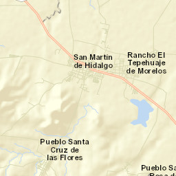 San Martín de Hidalgo Street Map