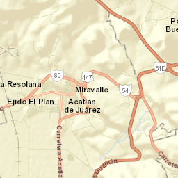 Acatlán de Juárez Municipality Street Map