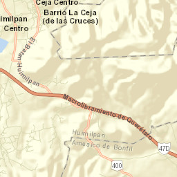 La Ceja Street Map
