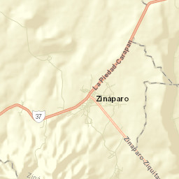 Zináparo Street Map