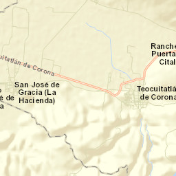 Tuxcueca Street Map