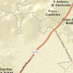 Acayuca Street Map