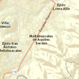 Matlahuacales Aquiles Serdán Street Map