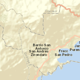 San Andrés Ziróndaro Street Map