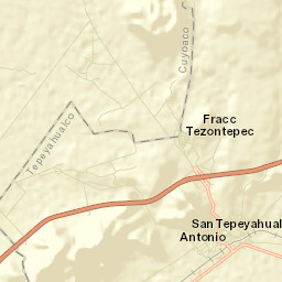 Tepeyehualco de Hidalgo Street Map