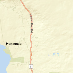 Honaunau-Napoopoo Street Map