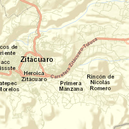 Rincón de Nicolás Romero (Cedros Tercera Manzana) Street Map