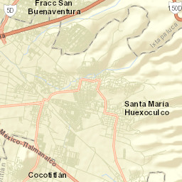 La Candelaria Tlapala Street Map