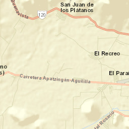 San Juan De Los Platanos Street Map