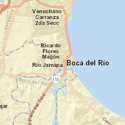 Boca del Rio Street Map