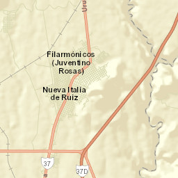 Nueva Italia de Ruiz Street Map