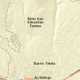 San Sebastián Teteles Street Map