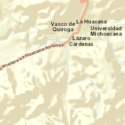La Huacana Street Map