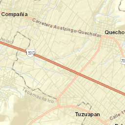 Quecholac Street Map