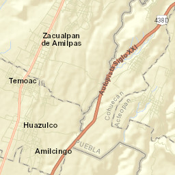 Temoac Street Map