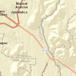 Jantetelco Street Map