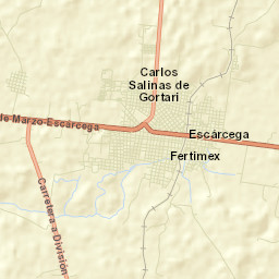 Escárcega Street Map