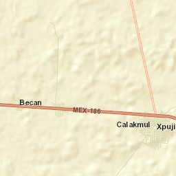 Xpujil Street Map