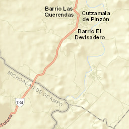 Cutzamala de Pinzón Street Map