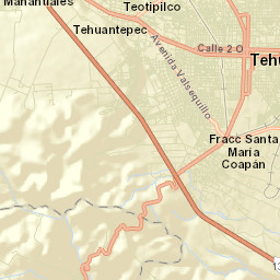 Tehuacán Street Map