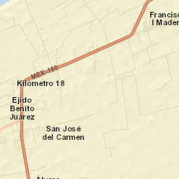 Benito Juárez Street Map