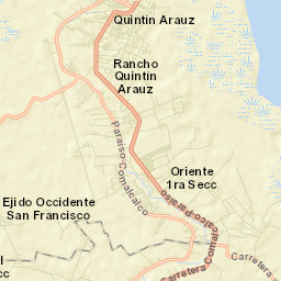 Oriente 1ra. Sección Street Map