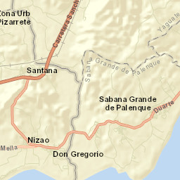 Sabana Grande de Palenque Street Map