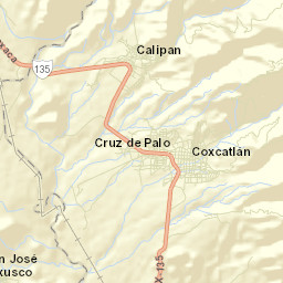 Coxcatlán Street Map