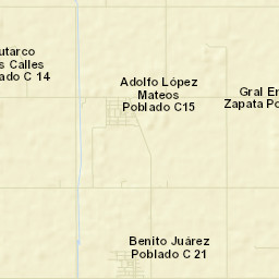 Poblado C-21 Licenciado Benito Juárez García Street Map