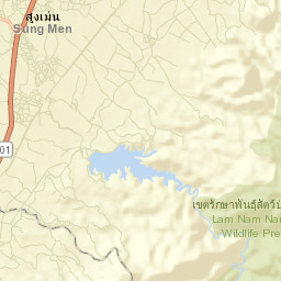 Amphoe Sung Men Street Map