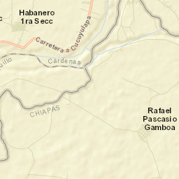 Habanero 1ra. Sección (Venustiano Carranza) Street Map