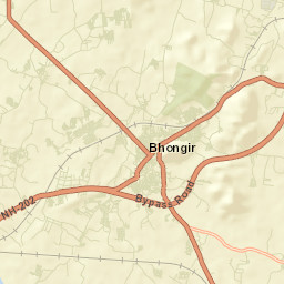 Bhongir Street Map