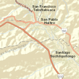 Santa Cruz Lachixolana Street Map