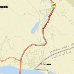 Yanam Street Map