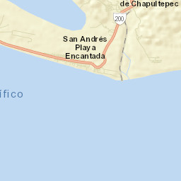 San Andrés Playa Encantada (El Podrido) Street Map