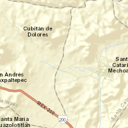 Santa Catarina Mechoacán Street Map