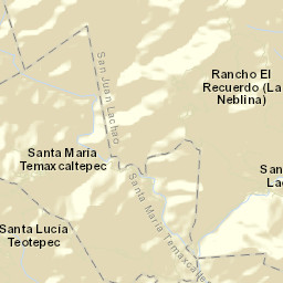 Santa María Temaxcaltepec Street Map