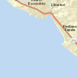 Brisas de Zicatela Street Map
