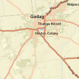 Gadag-Betageri Street Map