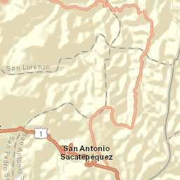 San Antonio Sacatepéquez Street Map